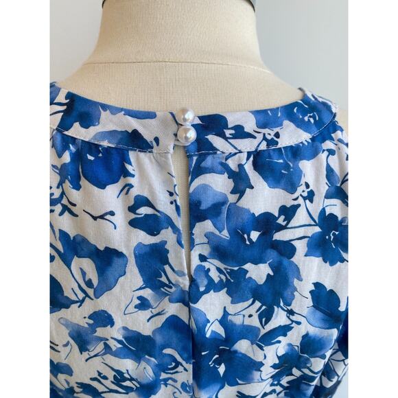 Linen Vibes Fit & Flare Midi Dress Floral sz XL - Picture 11 of 16